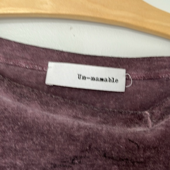 Un-ameable eggplant/black tie dye long sleeved tee, size 48IT, 12 US - Picture 2 of 7